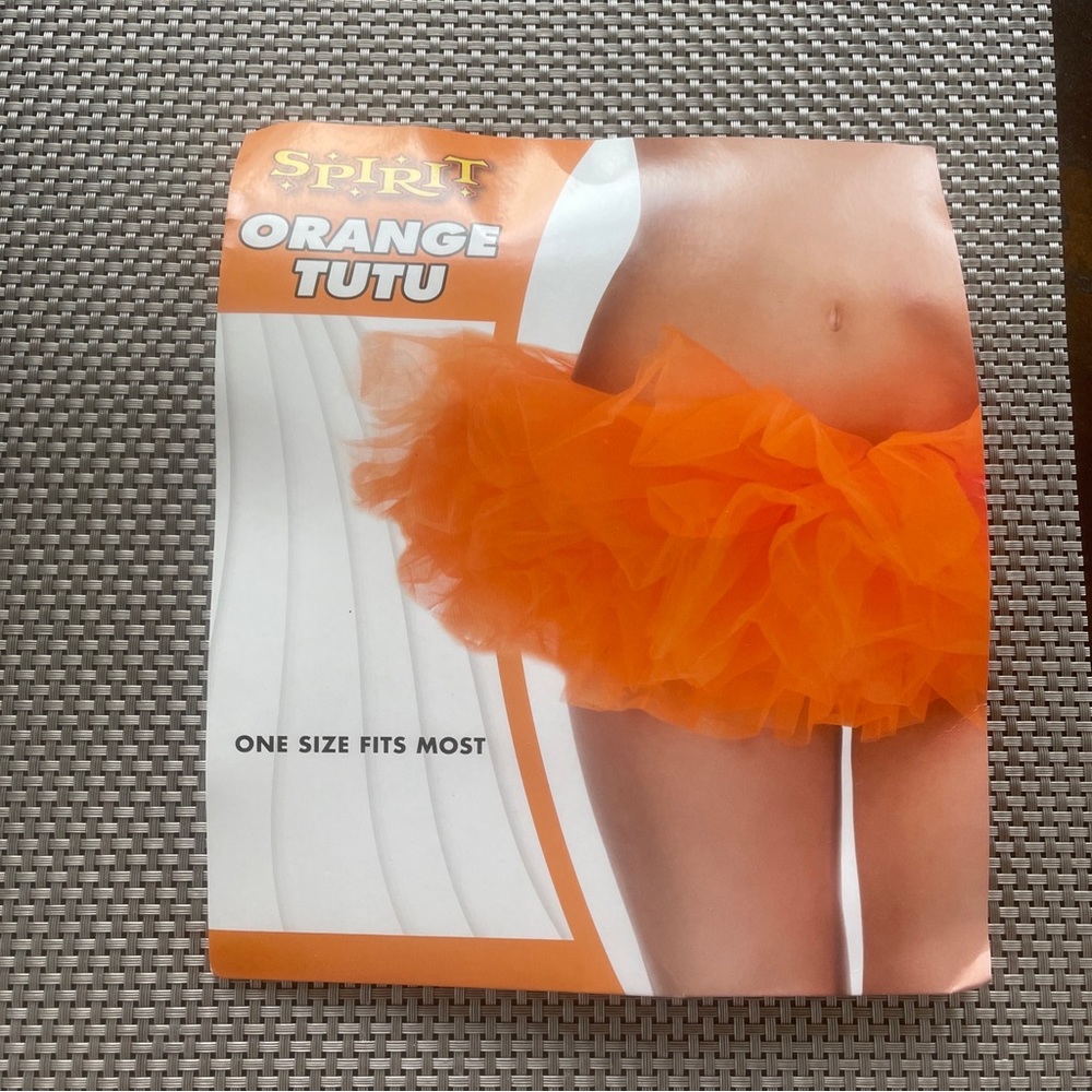 Spirit Halloween Orange Mini Tutu Organza One size fits most